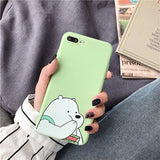Phone Case For Coque iPhone 7 8 Plus Cartoon Cute Pattern Cases For iPhone X 6 6S 5 5S XS Max XR Soft TPU Silicone Back Cover