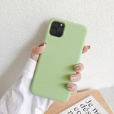 Luxury Case For iPhone X XS 8 7 6s Plus Matte Soft TPU Silicone phone Case For iPhone 11 pro XS MAX Back Cover Coque Fundas Capa