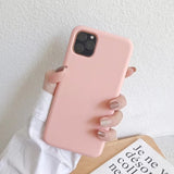 Luxury Case For iPhone X XS 8 7 6s Plus Matte Soft TPU Silicone phone Case For iPhone 11 pro XS MAX Back Cover Coque Fundas Capa