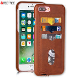 Shockproof Phone Cases for iPhone 5 5S SE 6 6S 7 8 Plus X 10 leather card holder Hybrid Full Protect Case for iPhone 7 AntiKnock