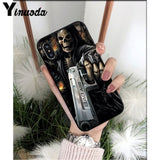 Yinuoda Grim reaper skull skeleton DIY Luxury High-end Protector Case for iPhone X XS MAX 6 6S 7 7plus 8 8Plus 5 5S XR