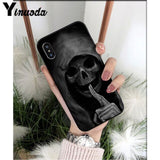 Yinuoda Grim reaper skull skeleton DIY Luxury High-end Protector Case for iPhone X XS MAX 6 6S 7 7plus 8 8Plus 5 5S XR