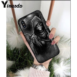 Yinuoda Grim reaper skull skeleton DIY Luxury High-end Protector Case for iPhone X XS MAX 6 6S 7 7plus 8 8Plus 5 5S XR