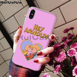 RuiCaiCa Hey Arnold Coque Shell Phone Case for Apple iPhone 8 7 6 6S Plus X XS MAX 5 5S SE XR Mobile Cases