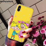 RuiCaiCa Hey Arnold Coque Shell Phone Case for Apple iPhone 8 7 6 6S Plus X XS MAX 5 5S SE XR Mobile Cases