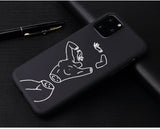 Fashion Soft TPU Pretty Girl Lisa Art David lines Painted Phone Case Coque Fundas For iPhone 6S 5s 7 8Plus X XS 11 Pro Max Cases