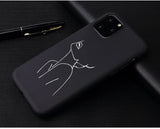 Fashion Soft TPU Pretty Girl Lisa Art David lines Painted Phone Case Coque Fundas For iPhone 6S 5s 7 8Plus X XS 11 Pro Max Cases