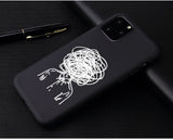 Fashion Soft TPU Pretty Girl Lisa Art David lines Painted Phone Case Coque Fundas For iPhone 6S 5s 7 8Plus X XS 11 Pro Max Cases
