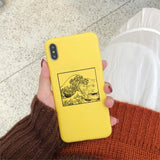 Fashion Soft TPU Pretty Girl Lisa Art David lines Painted Phone Case Coque Fundas For iPhone 6S 5s 7 8Plus X XS 11 Pro Max Cases