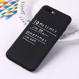 For iPhone 11 Pro Max 8 8Plus X 7 7Plus Soft TPU Silicone Matte Case Girl Sticker Memes Cool Quote Funny Words For  XS Max X XR