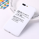 For iPhone 11 Pro Max 8 8Plus X 7 7Plus Soft TPU Silicone Matte Case Girl Sticker Memes Cool Quote Funny Words For  XS Max X XR