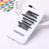 For iPhone 11 Pro Max 8 8Plus X 7 7Plus Soft TPU Silicone Matte Case Girl Sticker Memes Cool Quote Funny Words For  XS Max X XR