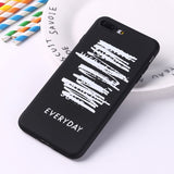 For iPhone 11 Pro Max 8 8Plus X 7 7Plus Soft TPU Silicone Matte Case Girl Sticker Memes Cool Quote Funny Words For  XS Max X XR