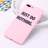 For iPhone 11 Pro Max 8 8Plus X 7 7Plus Soft TPU Silicone Matte Case Girl Sticker Memes Cool Quote Funny Words For  XS Max X XR