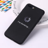 For iPhone 11 Pro Max 8 8Plus X 7 7Plus Soft TPU Silicone Matte Case Girl Sticker Memes Cool Quote Funny Words For  XS Max X XR