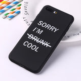 For iPhone 11 Pro Max 8 8Plus X 7 7Plus Soft TPU Silicone Matte Case Girl Sticker Memes Cool Quote Funny Words For  XS Max X XR