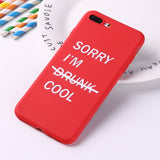 For iPhone 11 Pro Max 8 8Plus X 7 7Plus Soft TPU Silicone Matte Case Girl Sticker Memes Cool Quote Funny Words For  XS Max X XR