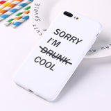 For iPhone 11 Pro Max 8 8Plus X 7 7Plus Soft TPU Silicone Matte Case Girl Sticker Memes Cool Quote Funny Words For  XS Max X XR