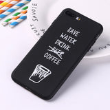 For iPhone 11 Pro Max 8 8Plus X 7 7Plus Soft TPU Silicone Matte Case Girl Sticker Memes Cool Quote Funny Words For  XS Max X XR