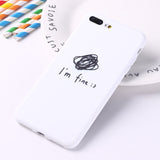 For iPhone 11 Pro Max 8 8Plus X 7 7Plus Soft TPU Silicone Matte Case Girl Sticker Memes Cool Quote Funny Words For  XS Max X XR