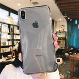 Lovebay For iPhone 7 Phone Case Clear Solid Candy Color For iPhone 11 Pro XS Max 6 6s 7 8 Plus X XR Soft TPU Silicone Back Cover