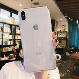 Lovebay For iPhone 7 Phone Case Clear Solid Candy Color For iPhone 11 Pro XS Max 6 6s 7 8 Plus X XR Soft TPU Silicone Back Cover