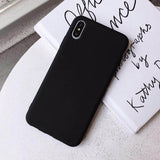 Moskado For iPhone 7 Phone Case Simple Solid Candy Color For iPhone 11 Pro X XR XS Max 6 6s 8 Plus Silicone Soft TPU Back Cover