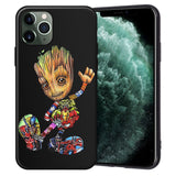 XIX for Funda iPhone 11 Pro Case 5 5S 6 6S 7 8 Plus X XS Max Tattoo Cartoon for Cover iPhone 7 Case Soft TPU for iPhone XR Case
