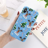 Lovebay Christmas Phone Cases For iPhone 7 XR 11 Pro Elk Santa Claus Flowers For iPhone 6 6s 8 Plus X XS Max Soft TPU Back Cover