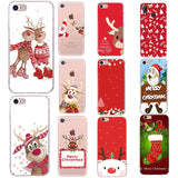 Phone Cases For iPhone 8 7 Plus 6 6S Case Christmas Soft Silicone Santa Claus Case for iPhone 5 5S SE XS Max X XR Cover Capa
