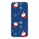 Phone Cases For iPhone 8 7 Plus 6 6S Case Christmas Soft Silicone Santa Claus Case for iPhone 5 5S SE XS Max X XR Cover Capa