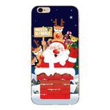 Phone Cases For iPhone 8 7 Plus 6 6S Case Christmas Soft Silicone Santa Claus Case for iPhone 5 5S SE XS Max X XR Cover Capa