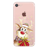 Phone Cases For iPhone 8 7 Plus 6 6S Case Christmas Soft Silicone Santa Claus Case for iPhone 5 5S SE XS Max X XR Cover Capa