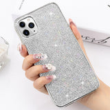 LLZ.COQUE Glitter Bling Rhinestone Case for Iphone 11 Pro Max X XR XS MAX Crystal Case for Iphone 8 7 Plus 6 6s Soft TPU Cover
