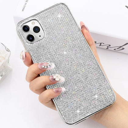 LLZ.COQUE Glitter Bling Rhinestone Case for Iphone 11 Pro Max X XR XS MAX Crystal Case for Iphone 8 7 Plus 6 6s Soft TPU Cover