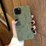 Lovebay Plush Phone Case For iPhone 7 8 Plus 11 Pro X XR XS Max Furry Cloth Solid Color Shell Soft PU Back Cover For iPhone 11