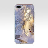 241H Animated Winter snowman snow Soft TPU Silicone Cover Case For Apple iPhone  6 6s 7 8 plus Case