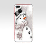 241H Animated Winter snowman snow Soft TPU Silicone Cover Case For Apple iPhone  6 6s 7 8 plus Case
