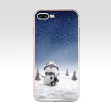 241H Animated Winter snowman snow Soft TPU Silicone Cover Case For Apple iPhone  6 6s 7 8 plus Case