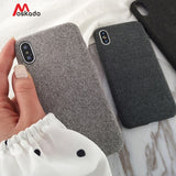 Moskado Plush Fabrics Phone Case For Apple iPhone 11 Pro X XS Max XR 8 7 6s 6 Plus Warm Plush Fashion Soft Back Cover Cases Capa