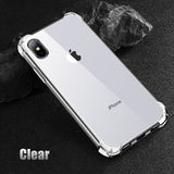 Shockproof Clear Protect Cover for iPhone X Case Soft TPU Hard Plastic Back Case For iPhone 6s 6 7 8 Plus 5 5s 11 xs max xr Case