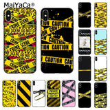 MaiYaCa off yellow warning TPU Silicone Phone Case Cover for Apple iphone 11 pro 8 7 66S Plus X XS MAX 5S SE XR Cover