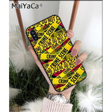 MaiYaCa off yellow warning TPU Silicone Phone Case Cover for Apple iphone 11 pro 8 7 66S Plus X XS MAX 5S SE XR Cover