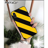 MaiYaCa off yellow warning TPU Silicone Phone Case Cover for Apple iphone 11 pro 8 7 66S Plus X XS MAX 5S SE XR Cover