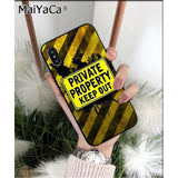 MaiYaCa off yellow warning TPU Silicone Phone Case Cover for Apple iphone 11 pro 8 7 66S Plus X XS MAX 5S SE XR Cover
