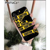 MaiYaCa off yellow warning TPU Silicone Phone Case Cover for Apple iphone 11 pro 8 7 66S Plus X XS MAX 5S SE XR Cover