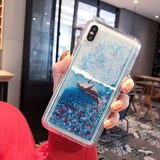 Liquid Dynamic Quicksand Glitter Phone Case For iphone 5 5S SE 6S 6 7 8 Plus X XR XS MAX Protective Nail Polish Sequins Cover