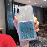 Liquid Dynamic Quicksand Glitter Phone Case For iphone 5 5S SE 6S 6 7 8 Plus X XR XS MAX Protective Nail Polish Sequins Cover