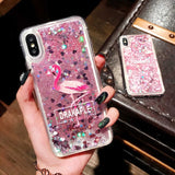 Liquid Dynamic Quicksand Glitter Phone Case For iphone 5 5S SE 6S 6 7 8 Plus X XR XS MAX Protective Nail Polish Sequins Cover