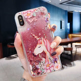 Liquid Dynamic Quicksand Glitter Phone Case For iphone 5 5S SE 6S 6 7 8 Plus X XR XS MAX Protective Nail Polish Sequins Cover